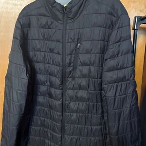 Men's Black Quilted Lightweight Puffer Jacket Large Xersion